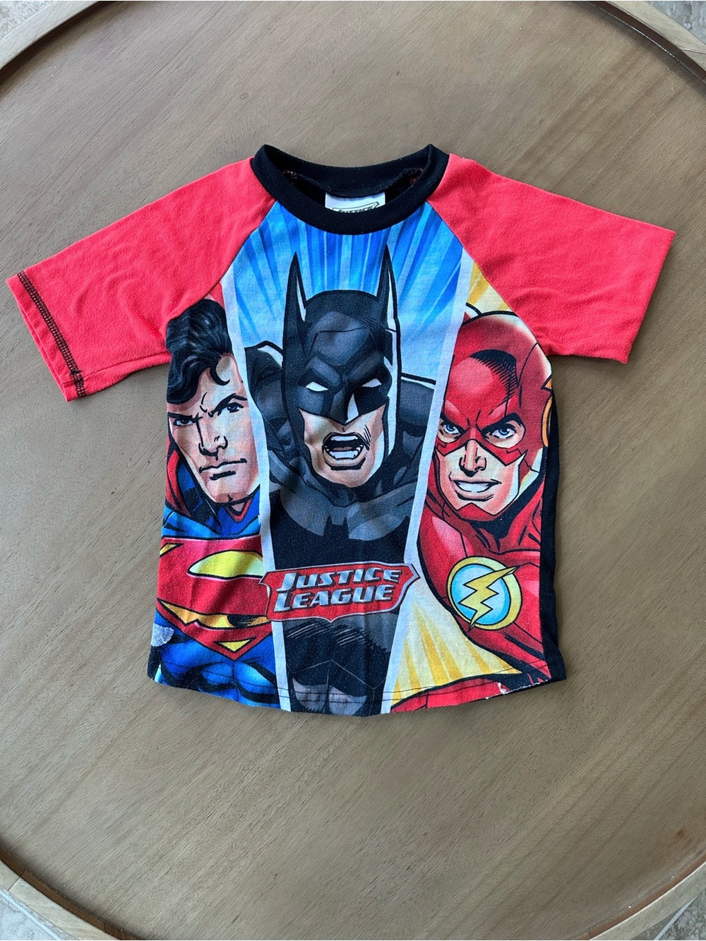 DC Comics Justice League T-Shirt, Superman Batman Flash, Size 6/7